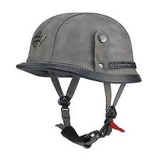 VOSS Leather German Helmet Half Face ABS